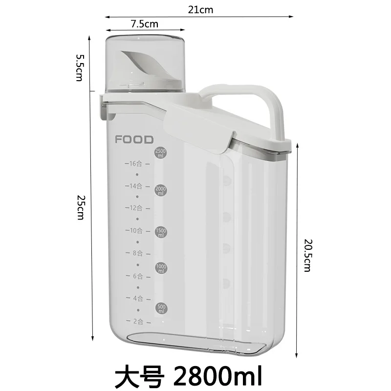 Large 3 5lb Airtight Pet Food Storage Container Moisture Proof Dog Cat Dry Freeze Dried Food Bin with Lid
