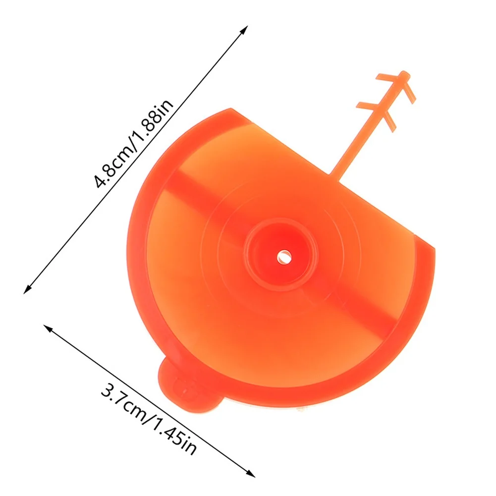 Fan Style Plastic Nozzle 5PCS for PU Foam Spray Equipment 4.8cm Length 3.7cm Width Splayed Spray Pattern Orange