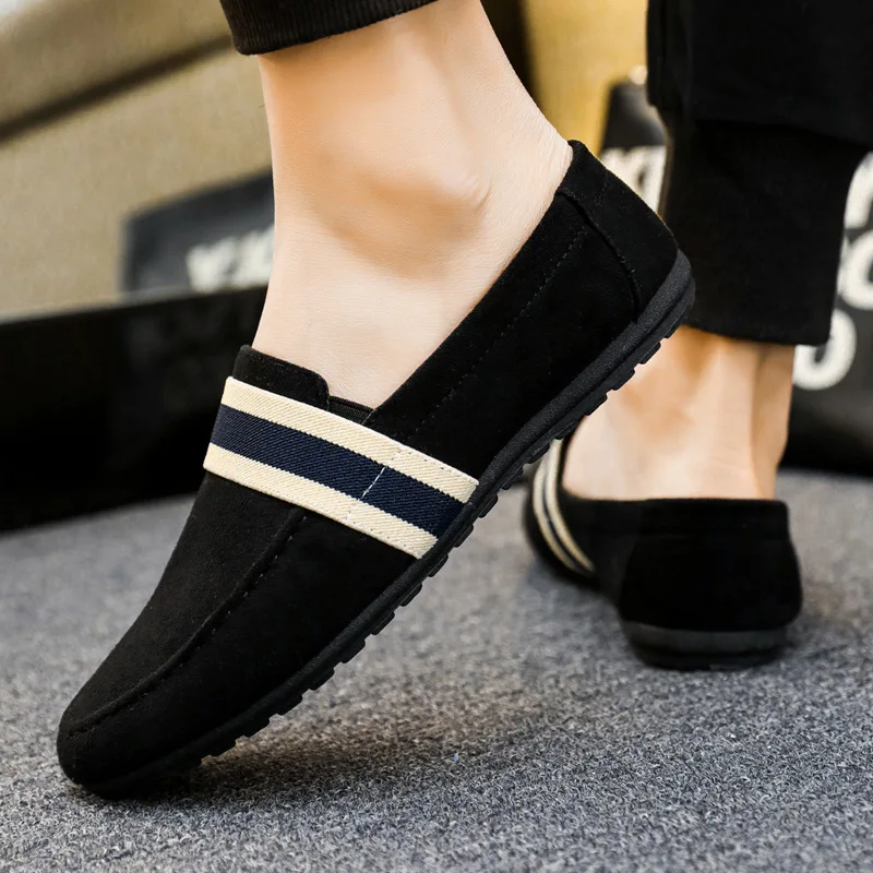 Men Shoes Black Blue Loafers Slip on Male Footwear Adulto Driving Moccasin Soft Comfortable Casual Shoes Man Sneaker Flats tênis