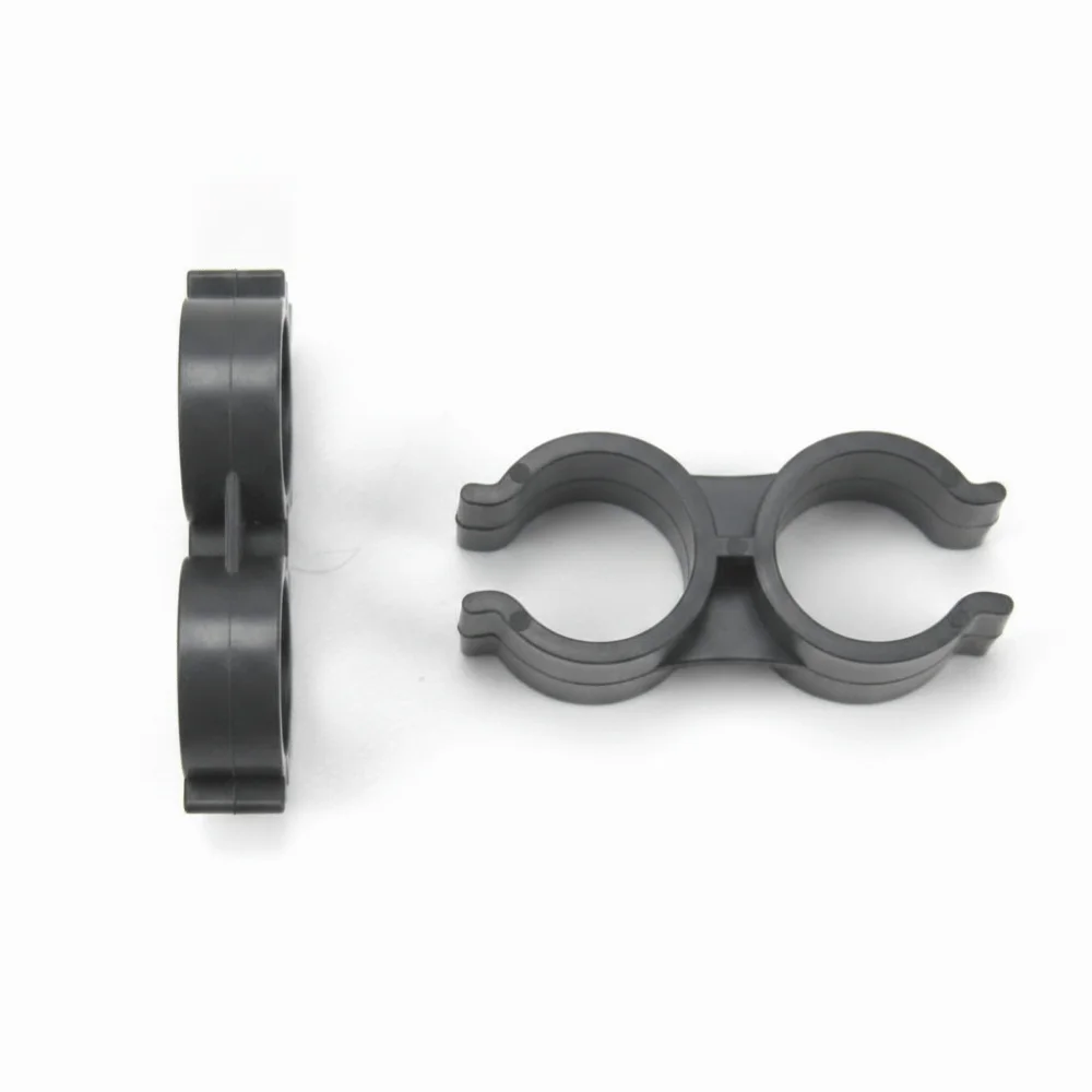 10Pcs Double-ended Dual Pipe Clip 20/25/32mm H-shaped Twin Plastic Pipe Clamp No Assembly Required Glossy Surface Tube Clips