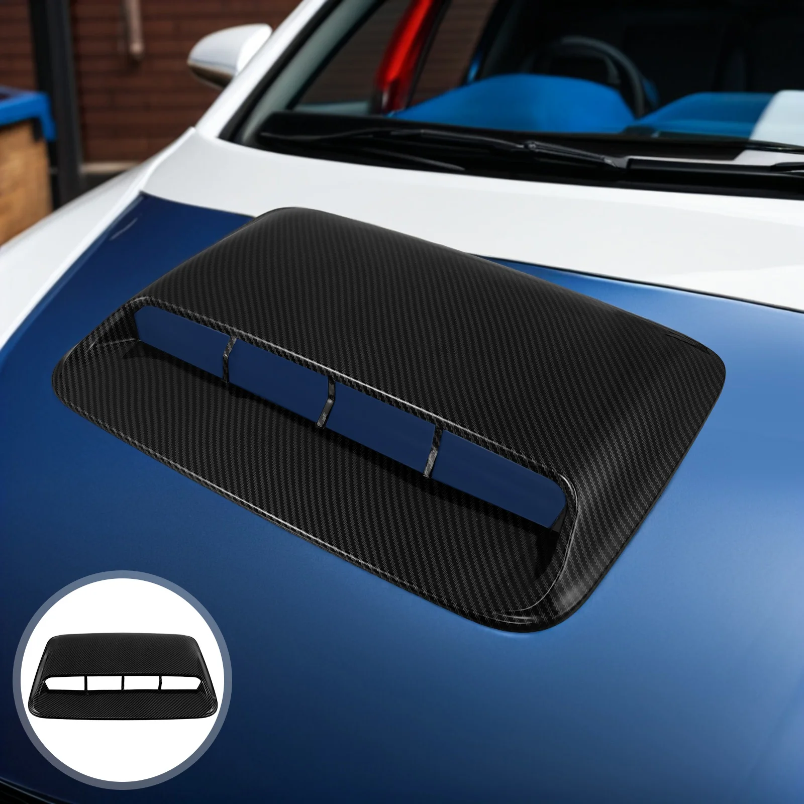 

Car Vent Trim Leaf-Shaped Abs Engine Hood Decoration Cover Realistic Air Flow Intake Automotive Exterior Accessories Decorative