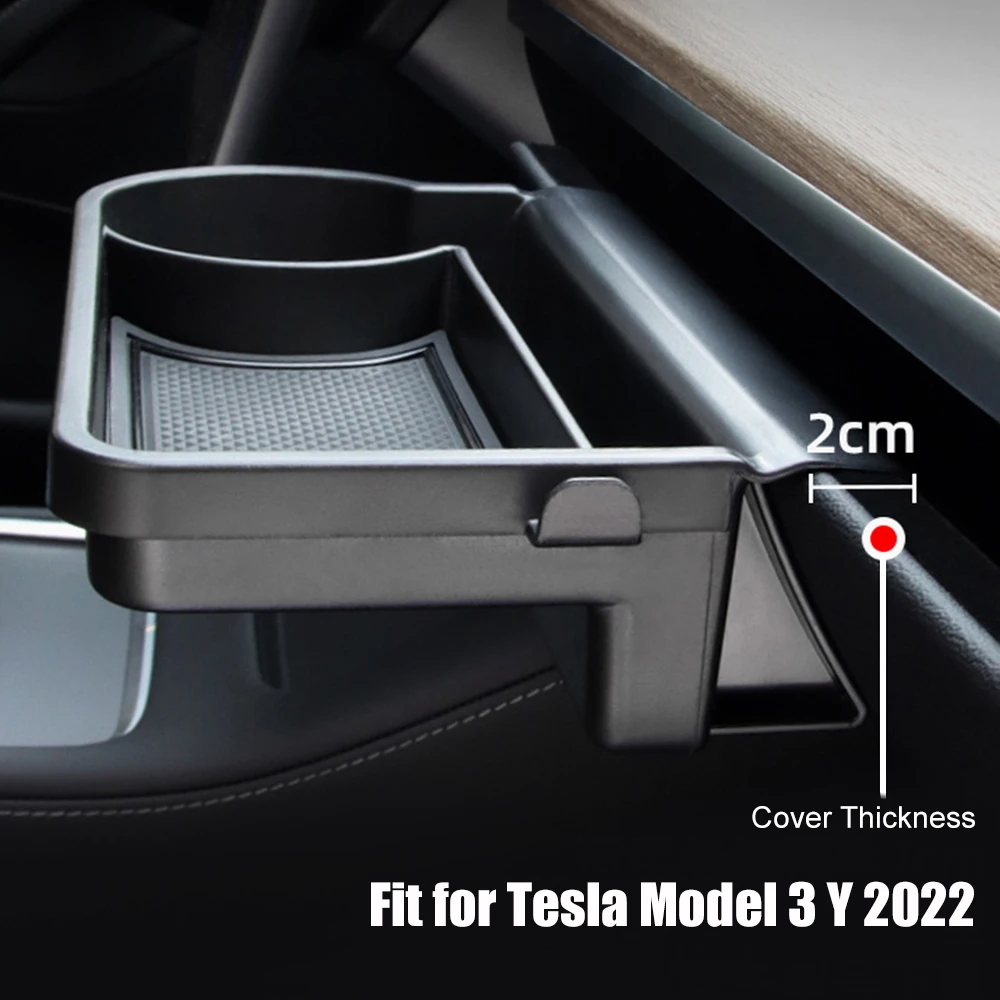 For Tesla Model 3 Y Car Passenger Seat Holder Mini Table Trash Bin Coffee Cup Phone Stand Storage Box Case Interior Accessories