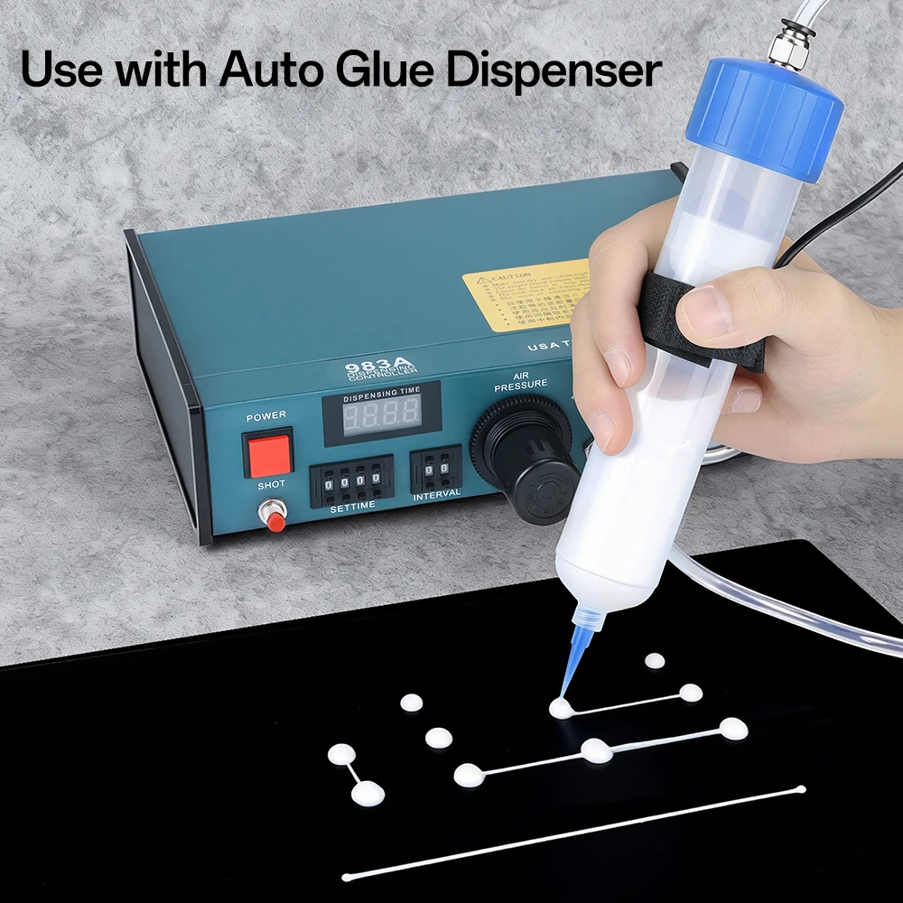 100/300/500pcs 22G TT Plastic Tapered Pinhead Liquid Dispenser Needles Tip Blue Plastic Gle Needle, for Refilling Glue Fluid