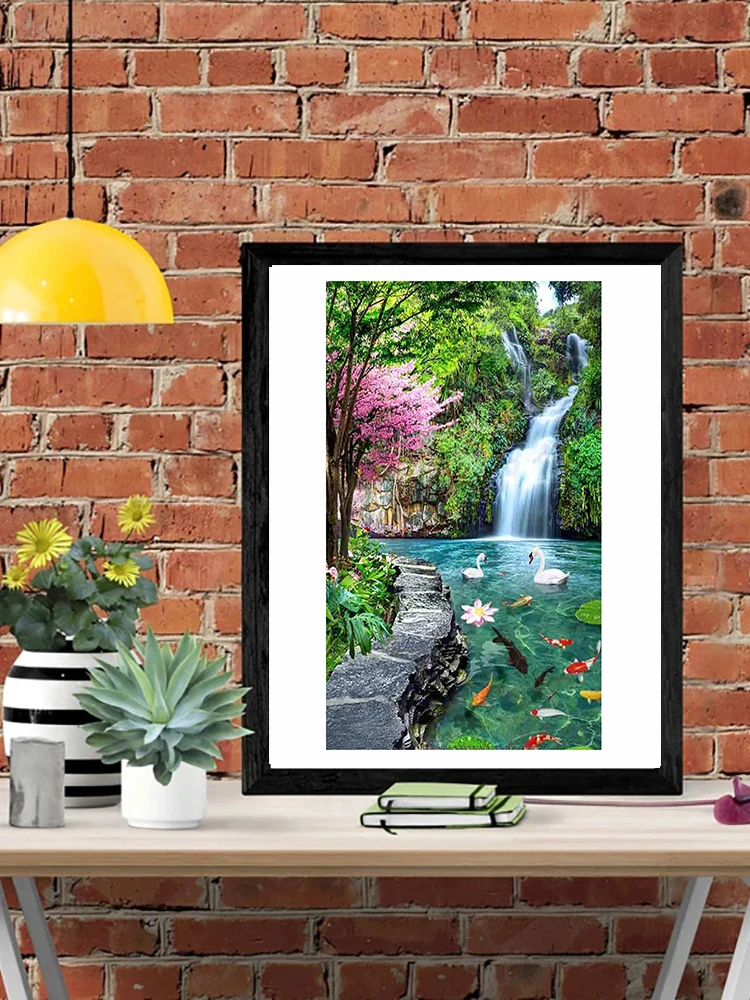 

DIY-5D Diamond Falls Scenery 7 Splice Set Full Diamond Embroidery Mosaic Picture Closed