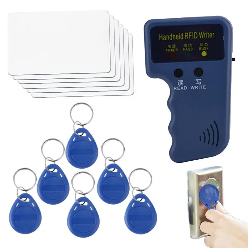 

RFID-копировальный аппарат, Дубликатор RFID ID, ручной дубликатор карт, копир для карт, сканеры ID 125 кГц с 6 записываемыми метками для карт доступа