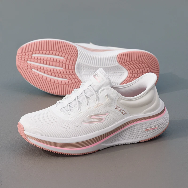 Skechers Women's Sports Shoes, Fitness Training Shoes, Cushioning, Wear-Resistant, Lightweight, Breathable, Low-Top Running Shoes 129006-Wpk