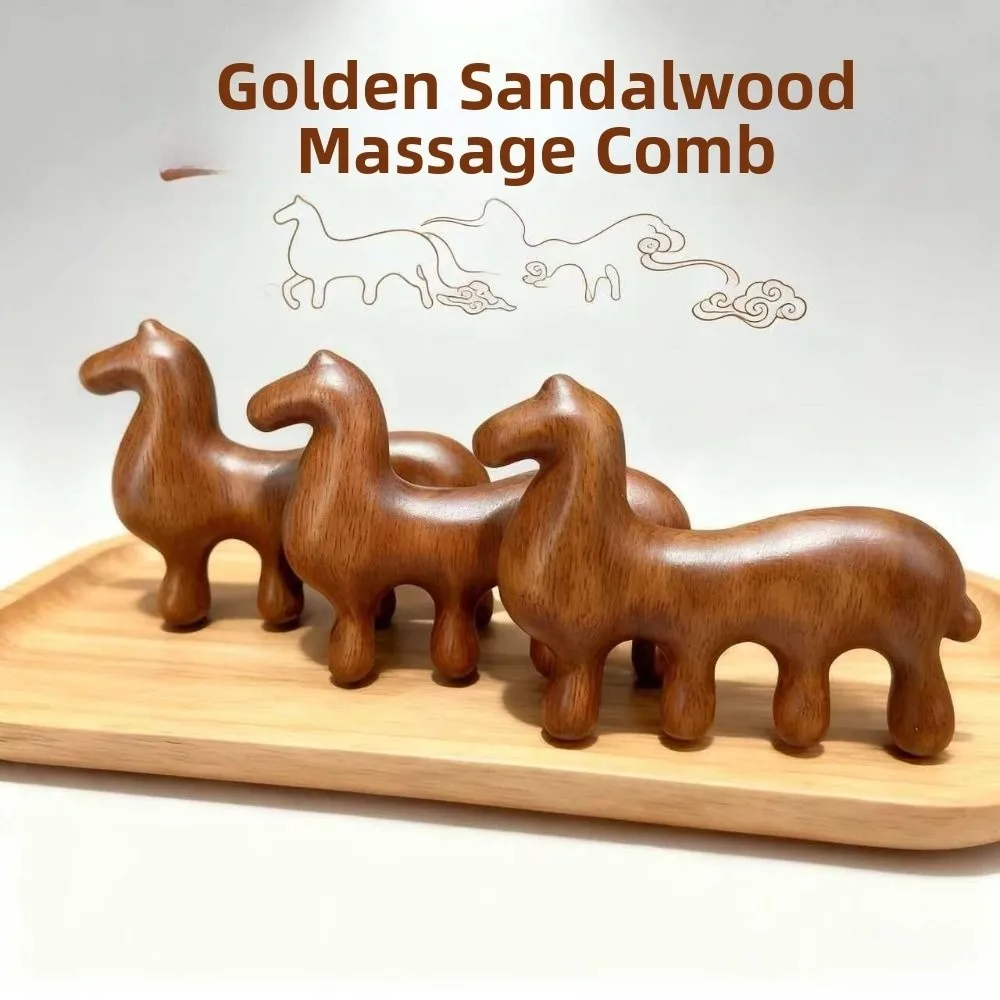 

Zodiac Horse Design Meridian Massage Comb Point Massage Scalp Relax Sandalwood Hair Comb Anti-static Smooth Hair