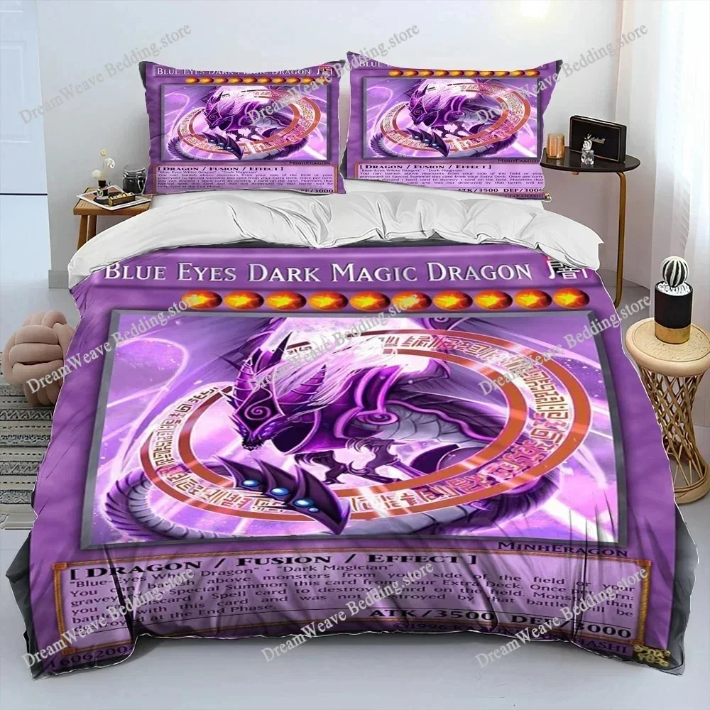 Game Yu-Gi-Oh MONSTER CARD Bedding Set Boys Girls Twin Queen Size Duvet Cover Pillowcase Bed Kids Adult Home Textileextile963963