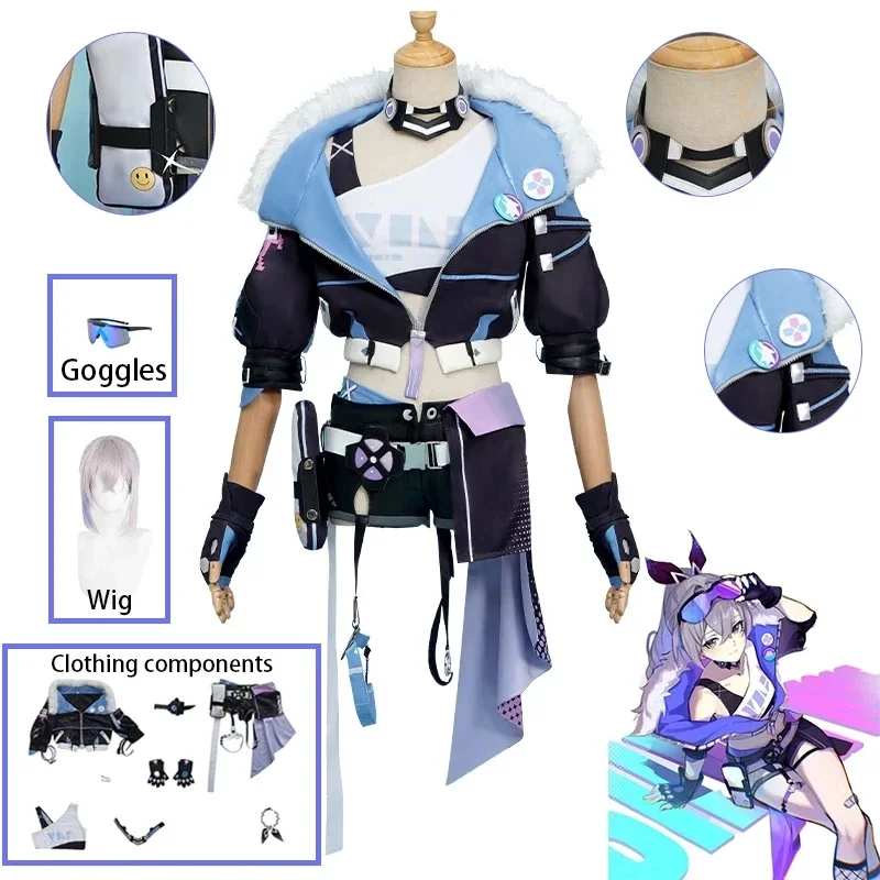 Game Honkai Star Rail Silver Wolf Cosplay Costume Sweet Fashion Combat Uniform Women Party Role Play Clothing New