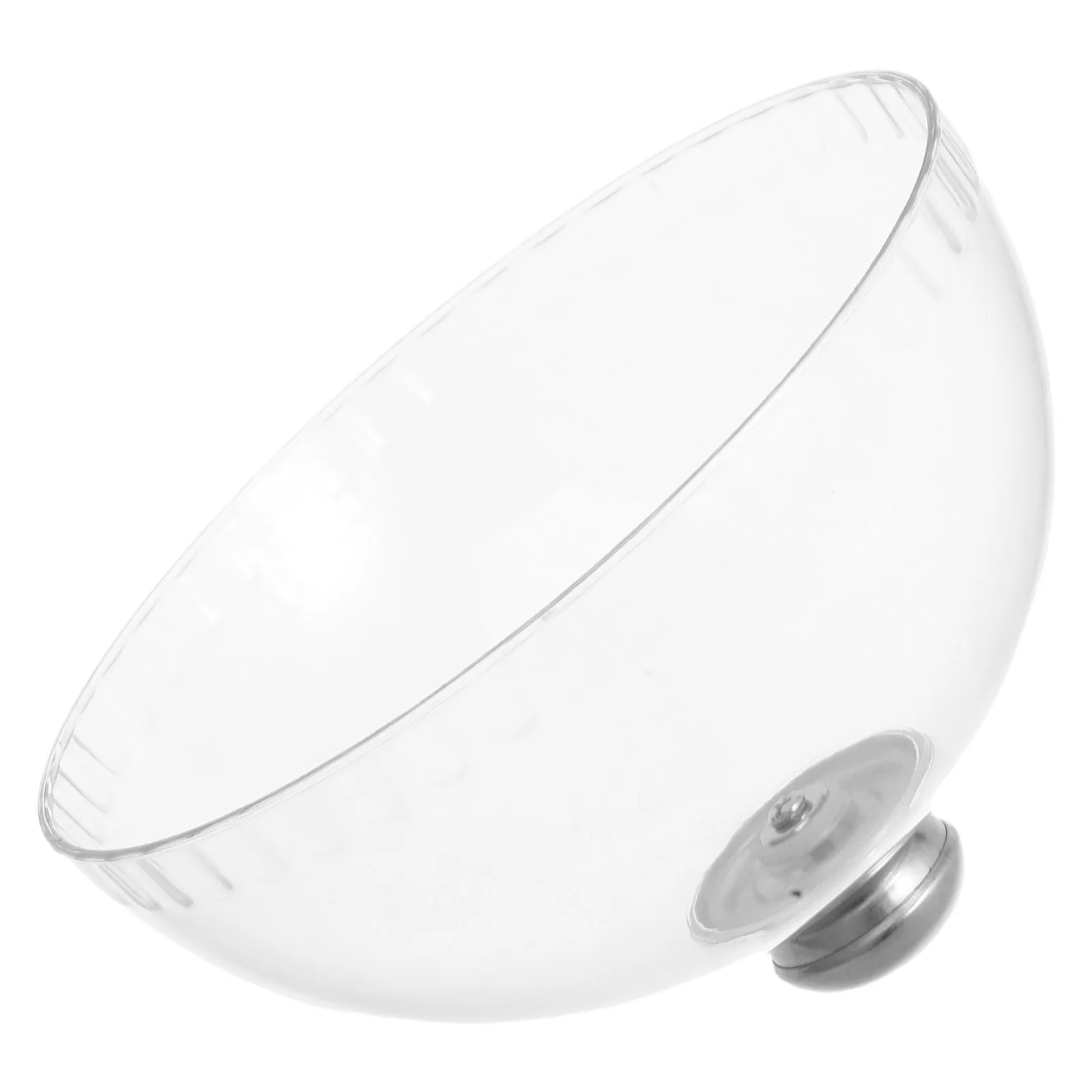 

1pc Food Cover Snack Protector Clear Plastic Dome Covers for Cake Dessert Stainless Steel Protective Lids Handle