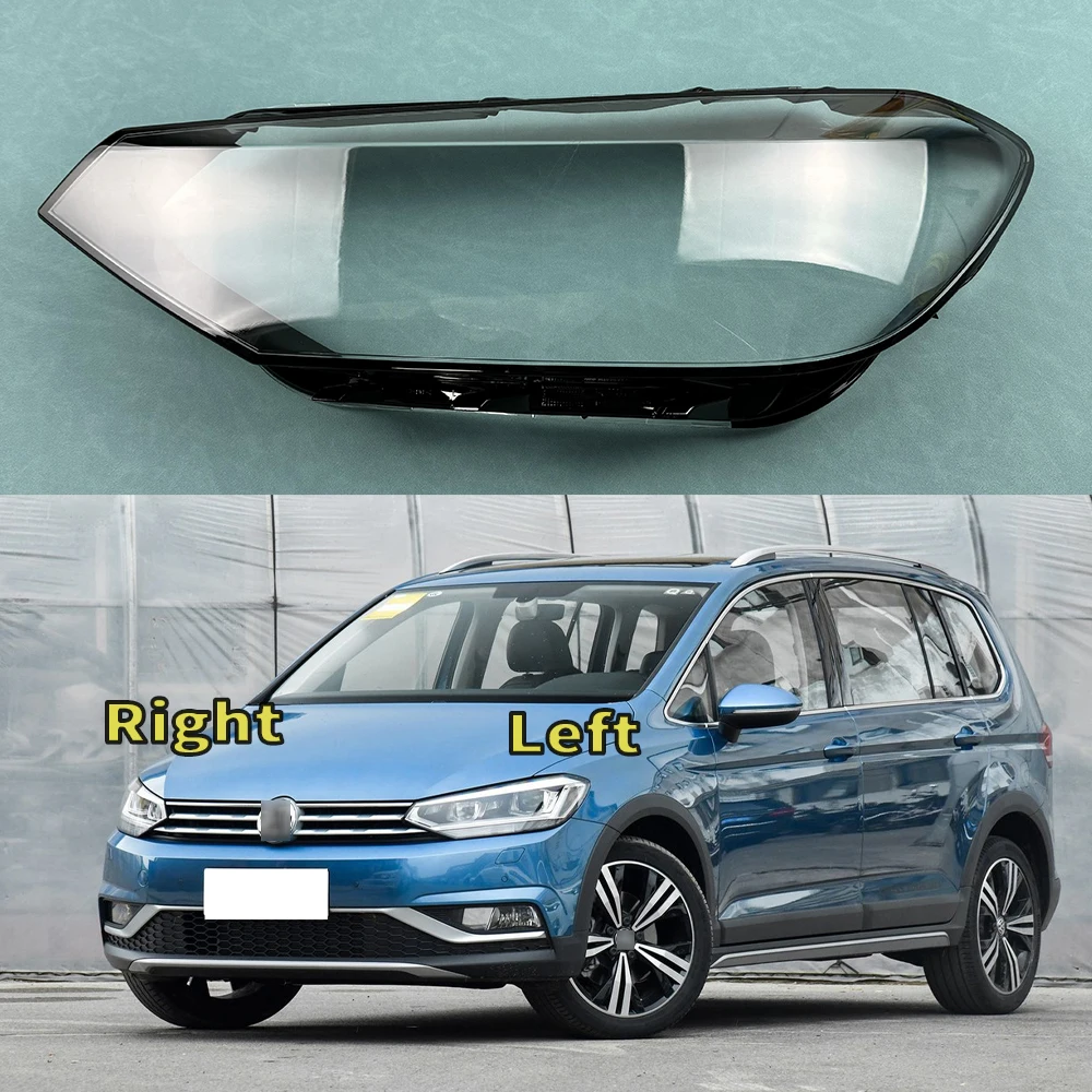 

For Volkswagen VW Touran L 2016~2021 High Headlight Cover Transparent Lampshade Headlamp Shell Plexiglass Replace Original Lens