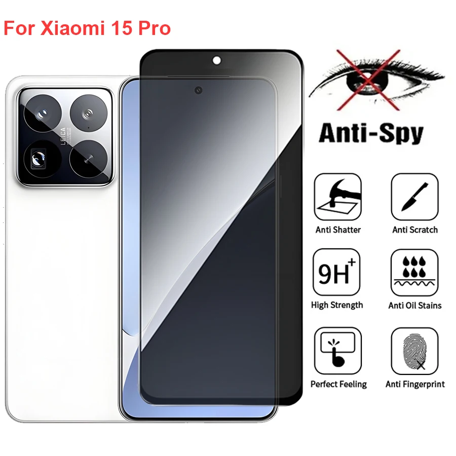 

For Xiaomi 15 Pro Anti Spy Privacy Tempered Glass Screen Protector Compatible For Xiaomi15 Pro Full Cover Screen Phone Film
