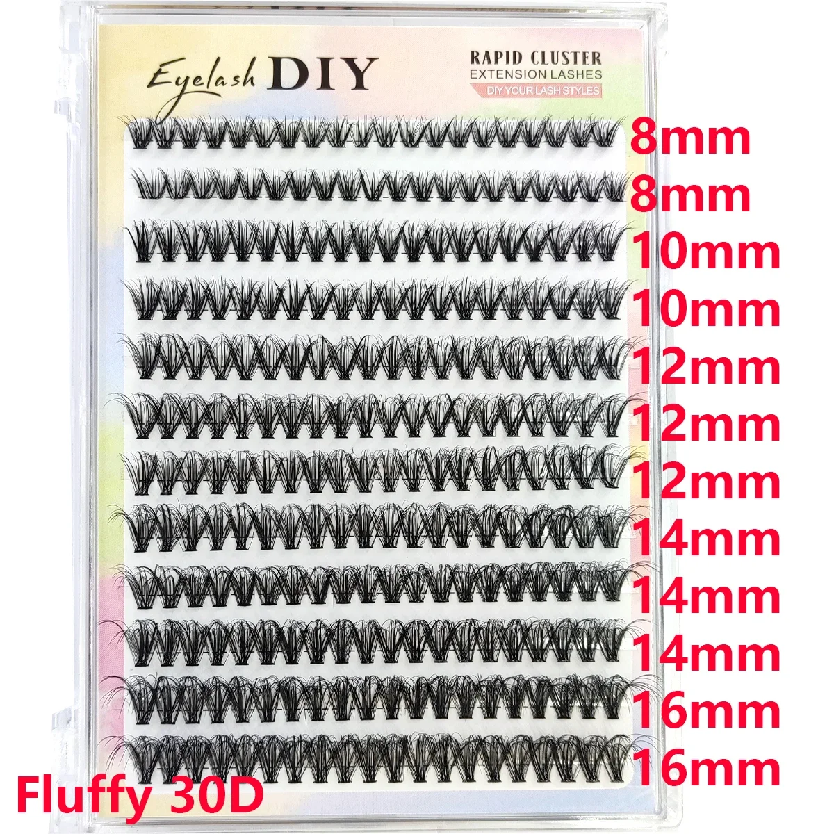 HBZGTLAD Wimpernbuch mit großer Kapazität, 60D-300D Wimpernbündel, Mange Wimpern, Nagel-Effekt, Märchenhafte Anime-Wimpern, verschiedene gemischte Stile – Detail 23