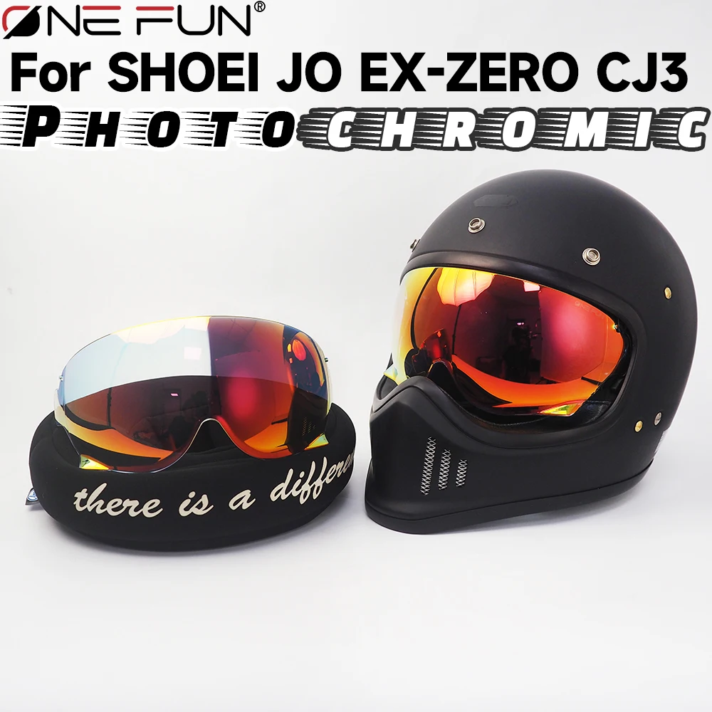 Photochromic Motorcycle Visor for SHOEI JO EX-ZERO CJ3 Helmet Visor Replacement,Windshield Lens,Uv-Protected,Scratch-resistant