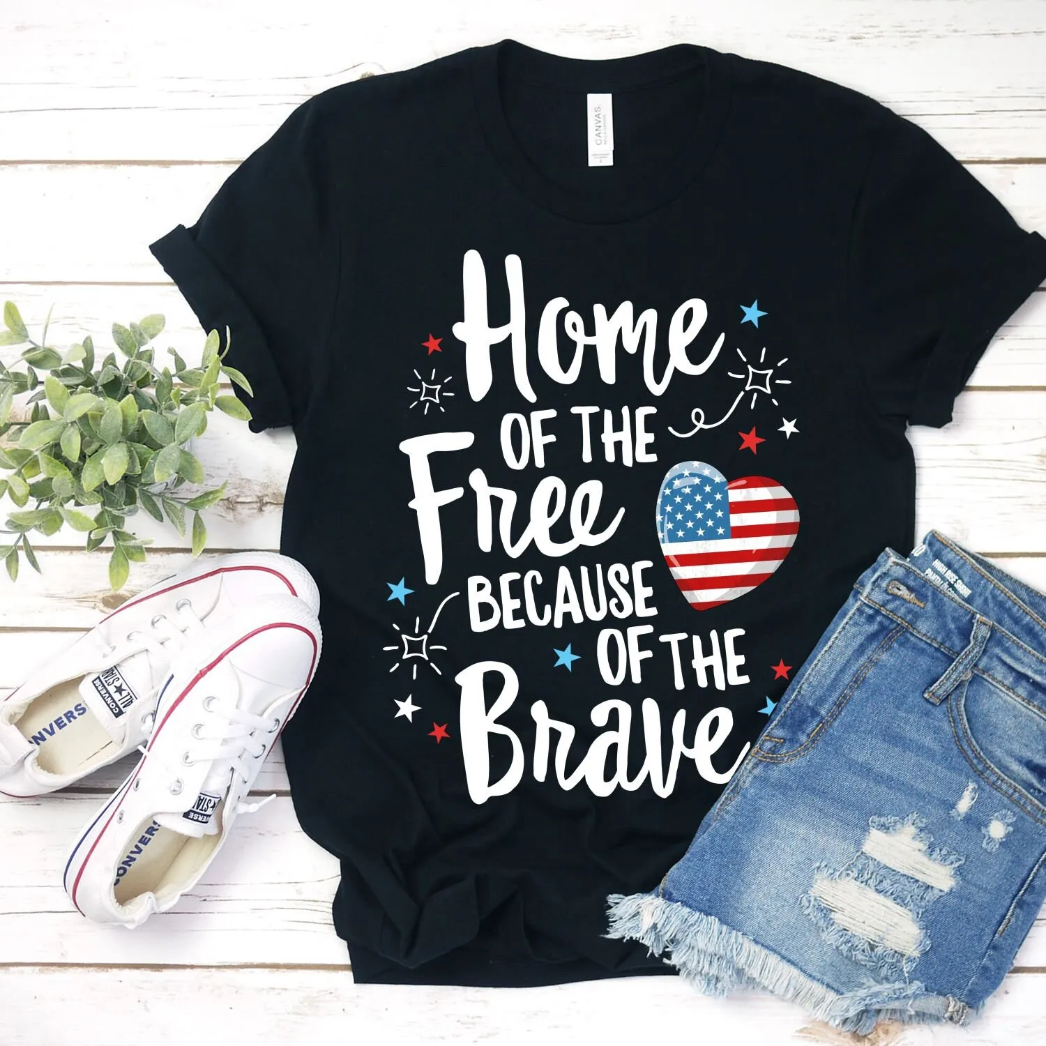 Hogar de la libertad porque valiente camiseta para papá 4 de julio orgullosa libertad americana