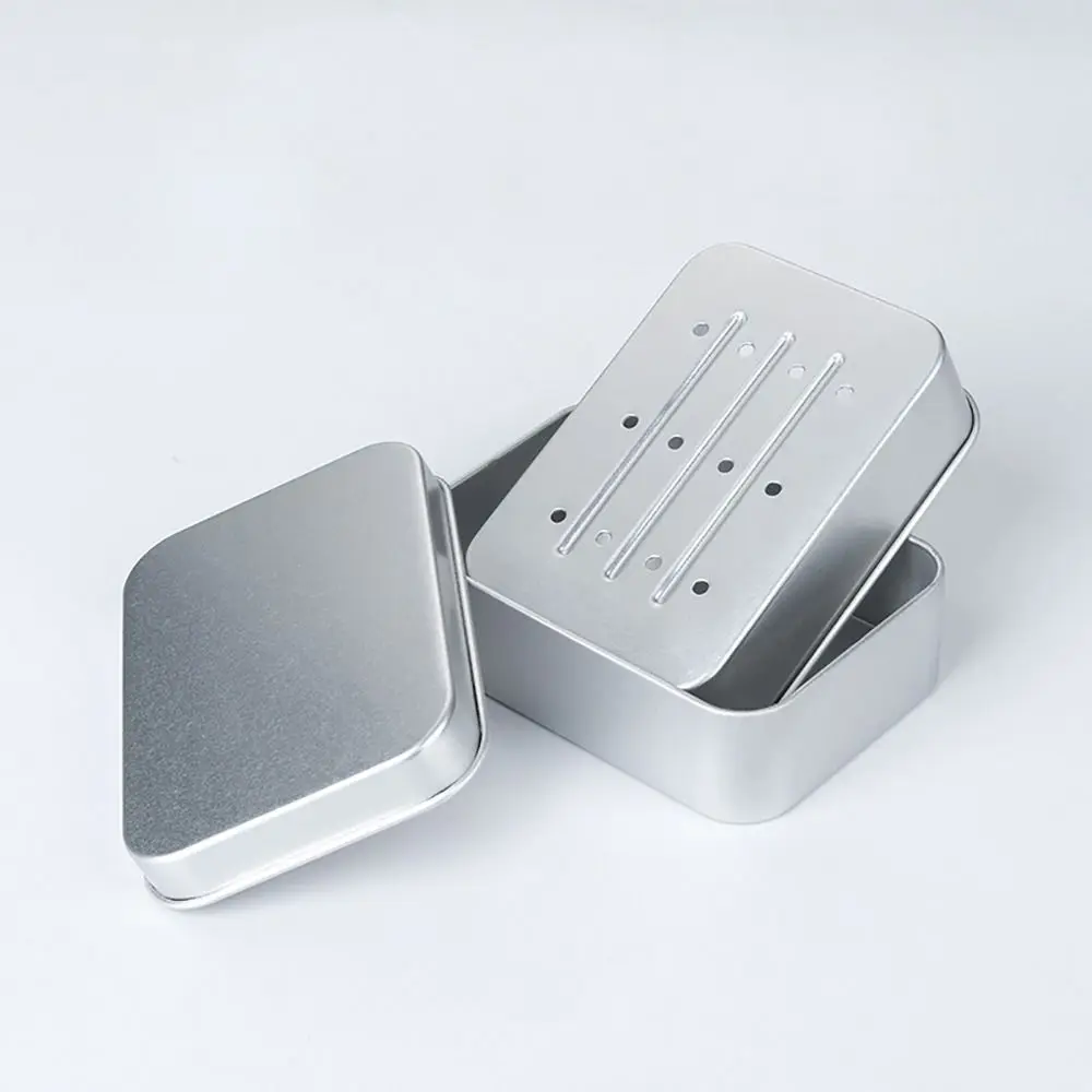 

прочный круглый дорожный футляр для мыла, 1 шт., алюминиевый портативный лоток для мыла, ящик для хранения мыла, домашние ванные комнаты, дорожное использование