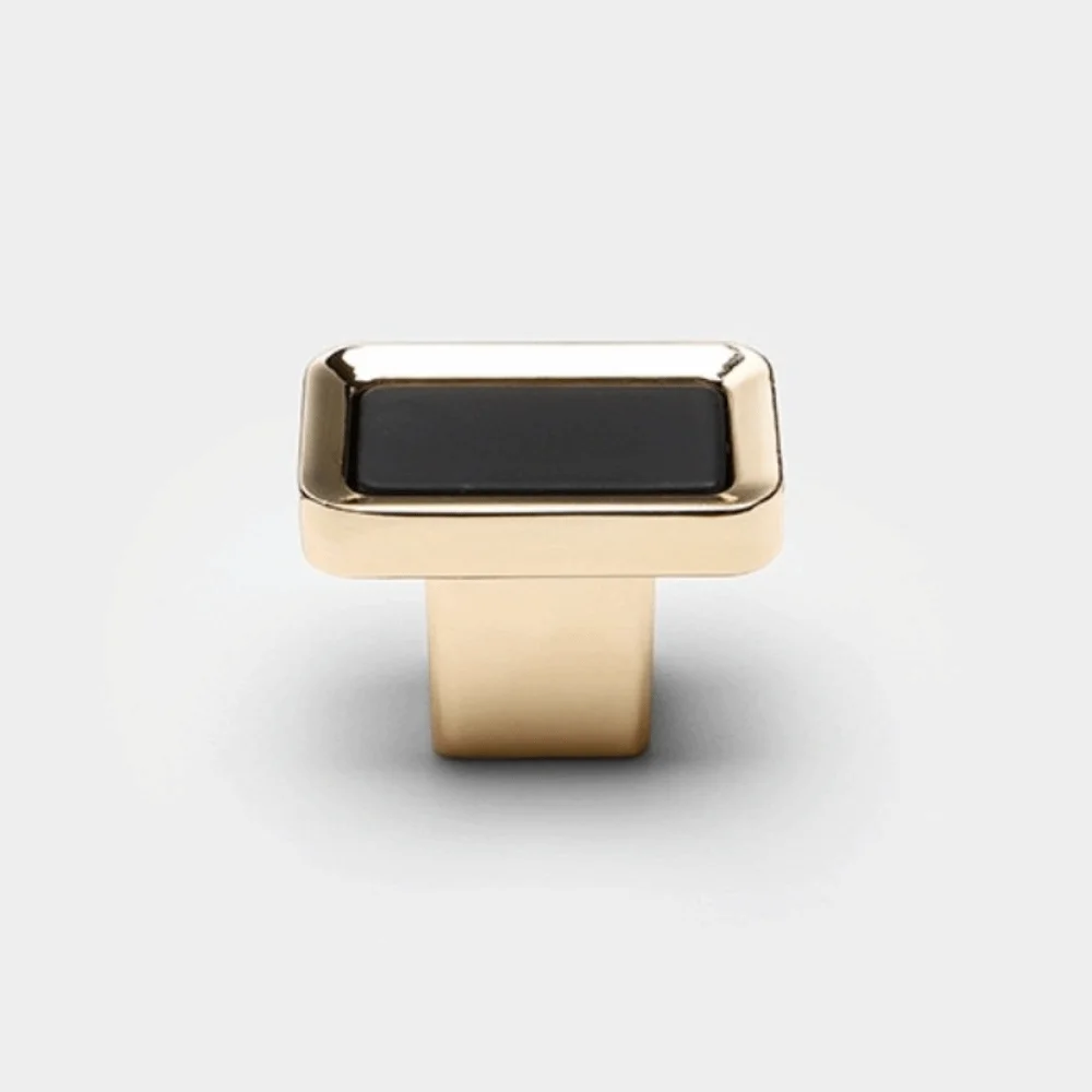 

Ручка ящика из цинкового сплава, черная, современная минималистичная квадратная ручка с одним отверстием, гладкий дизайн, квадратное одно отверстие