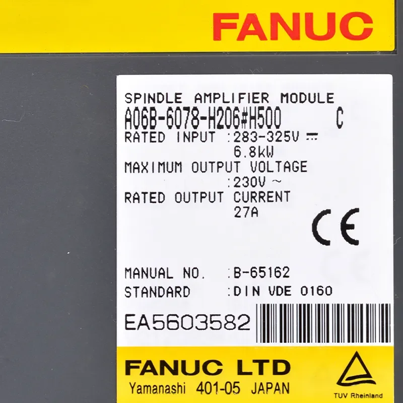 A06B-6078-H206#H500  New Fanuc Spindle Amplifier Module 12 Months Warranty A06B 6078 H206 #H500