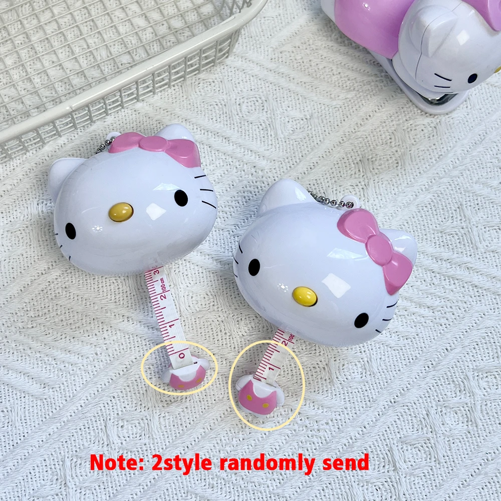 サンリオハローキティ自己伸縮巻尺かわいい Kt 猫漫画メーター定規ミニソフト測定テープストレート定規