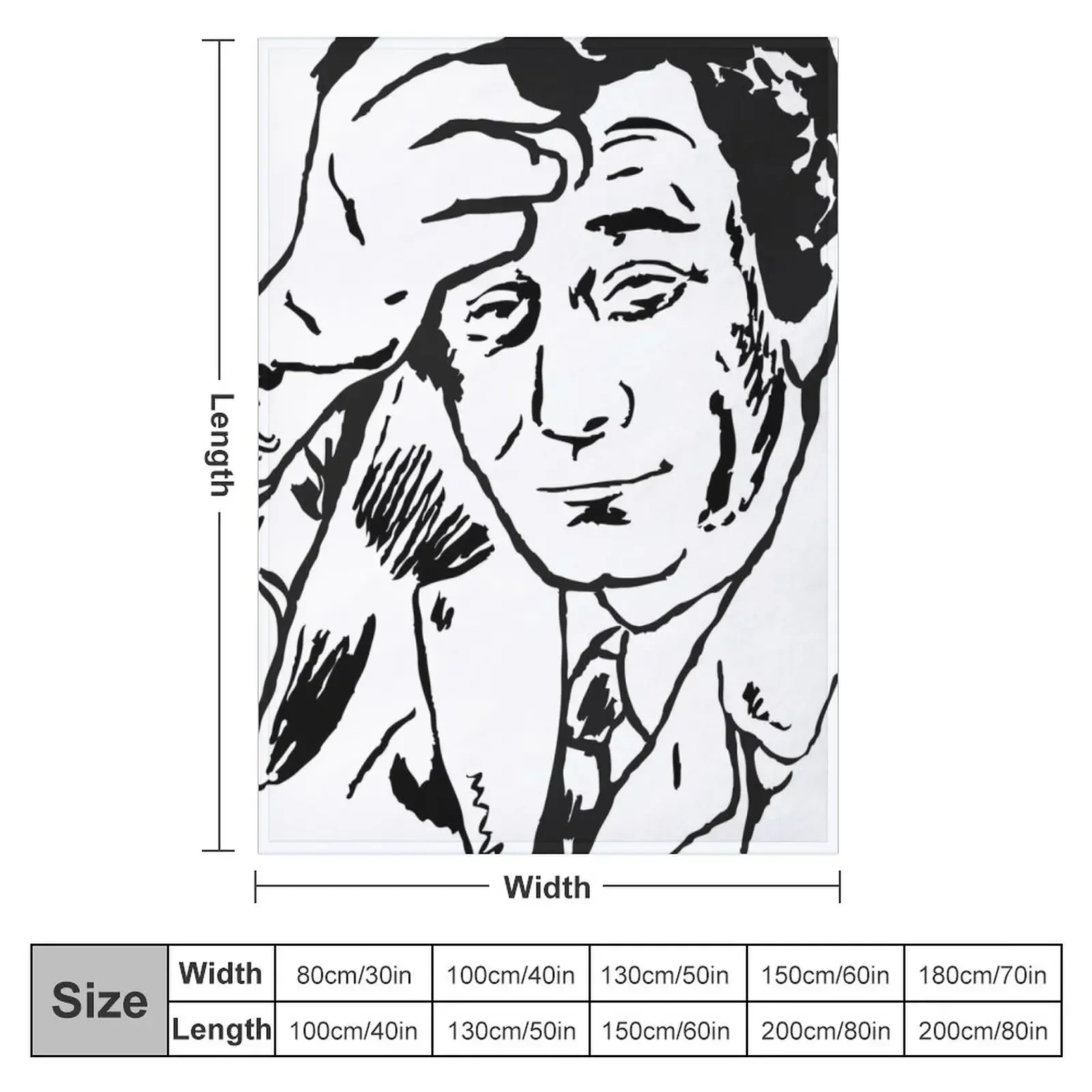 Lieutenant Columbo Portrait Throw Blanket Sofa Throw Comforter Blankets