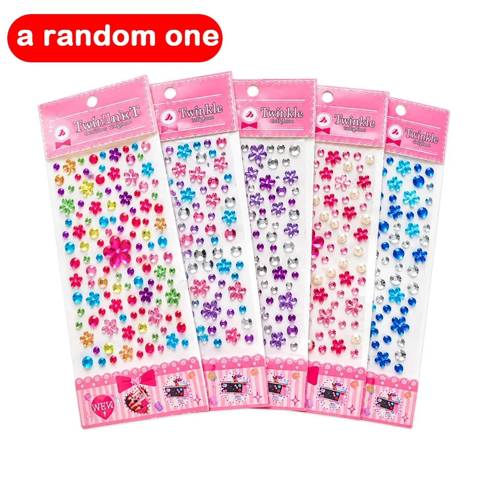 Gifts Self Adhesive Rhinestone Stickers Colorful Heart Shaped Crystal Decals 3D Facial Tattoo for Party Birthday Festival Gift