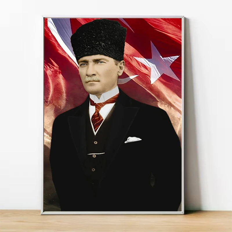 Presidents of Turkey Mustafa Kemal Atatürk Poster Posters for Wall Art Decorative Painting Home and Decoration Canvas Room Decor