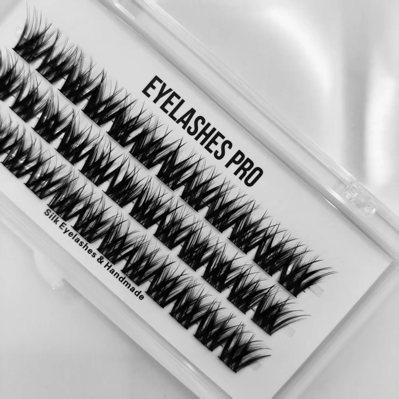 Z034 DIY Hand Made Eyelash Extension Segmented Flase Lashes  Lash Bundles Soft Ribbon Strip Eyelashes Makeup Lashes NEW