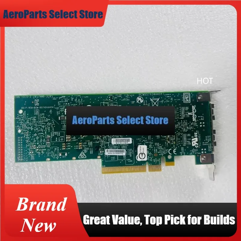 AeroPartsParts For Broadcom BCM57414 Dual Port 25G 10 Gigabit Fiber Optic Network Interface Card BCM957414 25G/10G SFP +