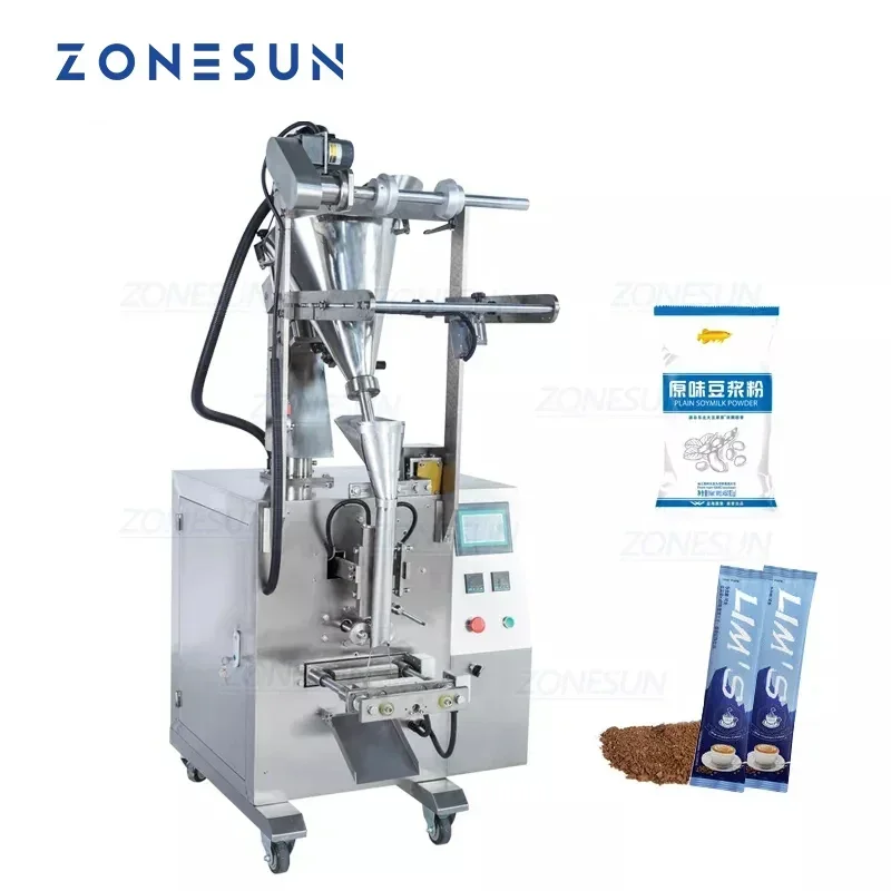 ZONESUN automatique lait café poivre poudre assaisonnement sac Augar remplissage pesage Machine de cachetage Machine d'emballage