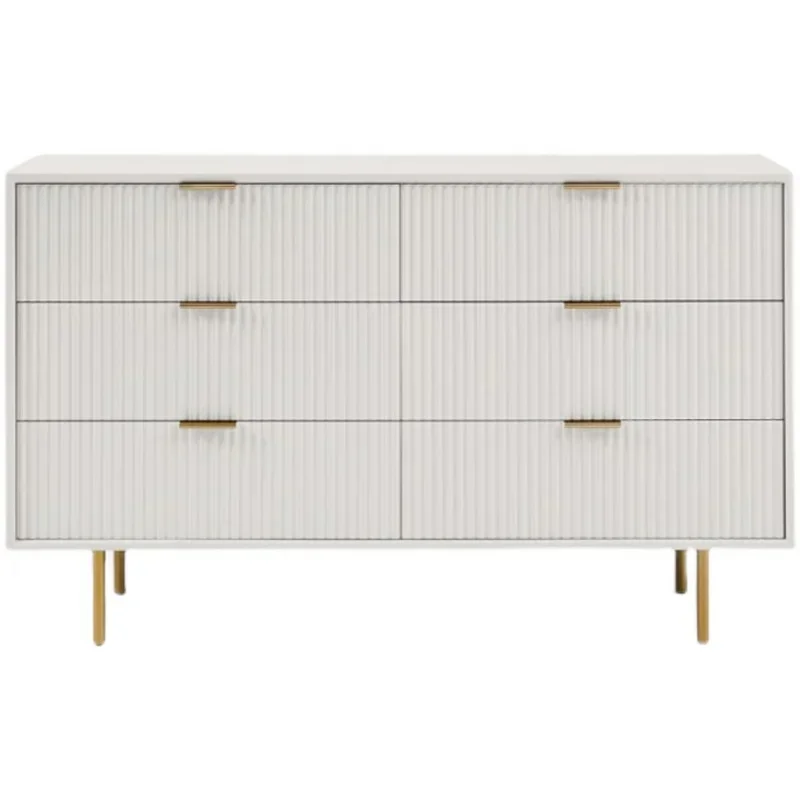 modern luxury storage six drawer wooden cabinet Italian style living room bedroom sideboard drawer cabinet