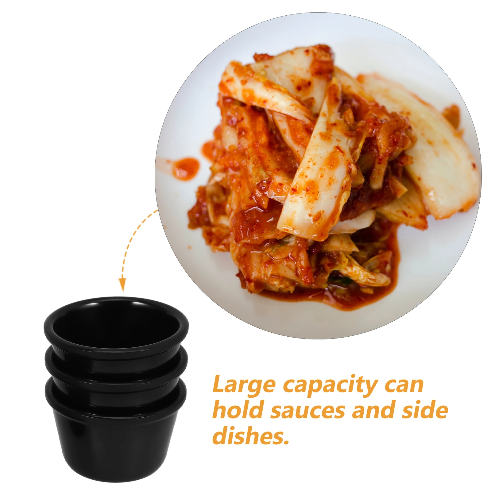 

4pcs Sauce Bowls Melamine Dipping Bowls For Condiment Soy Sauce Vinegar Salad Dressing Small Containers Home Kitchen Use