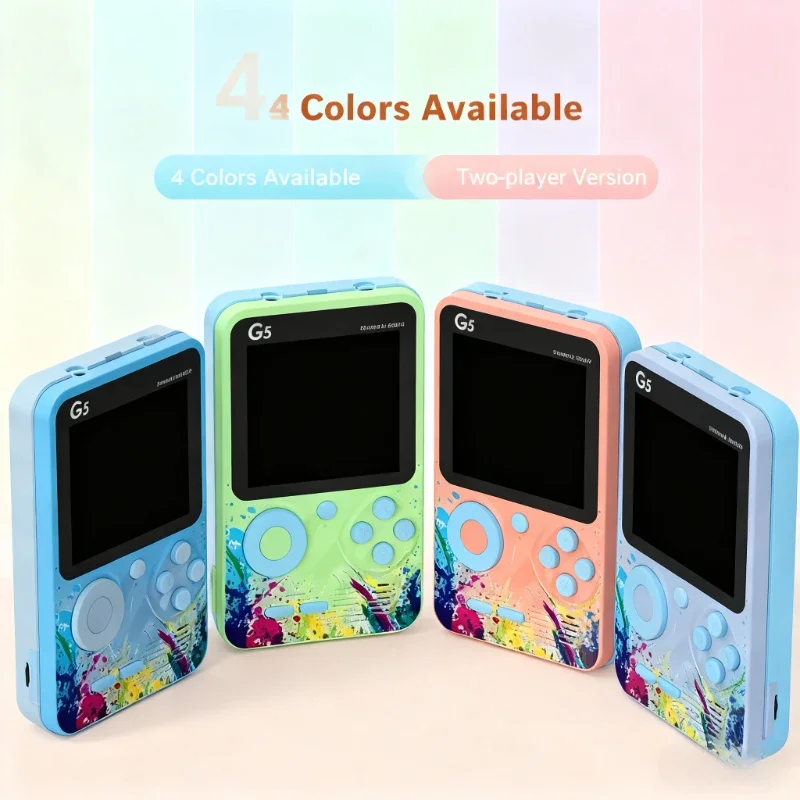 3.0 بوصة لعبة فيديو وحدة التحكم البسيطة المحمولة الرجعية التلفزيون يده لعبة لاعب المدمج في 500 لعبة AV الناتج دعم 2 لاعب