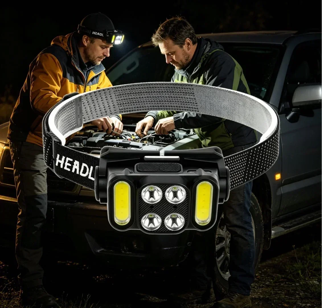 

LED Headlamp Portable Outdoor Headlight Motion Sensor Waterproof Super Bright Torch for Fishing Camping Hiking Running Working