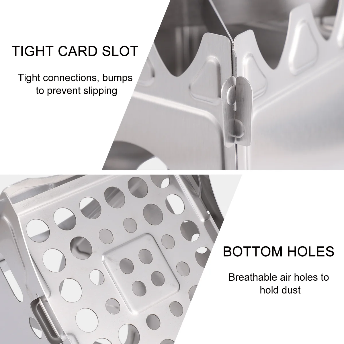 

Portable Folding Mini Stove Stainless Steel Silver Size Burning Stove Outdoor Camping Bbq Picnic Cooking Equipment