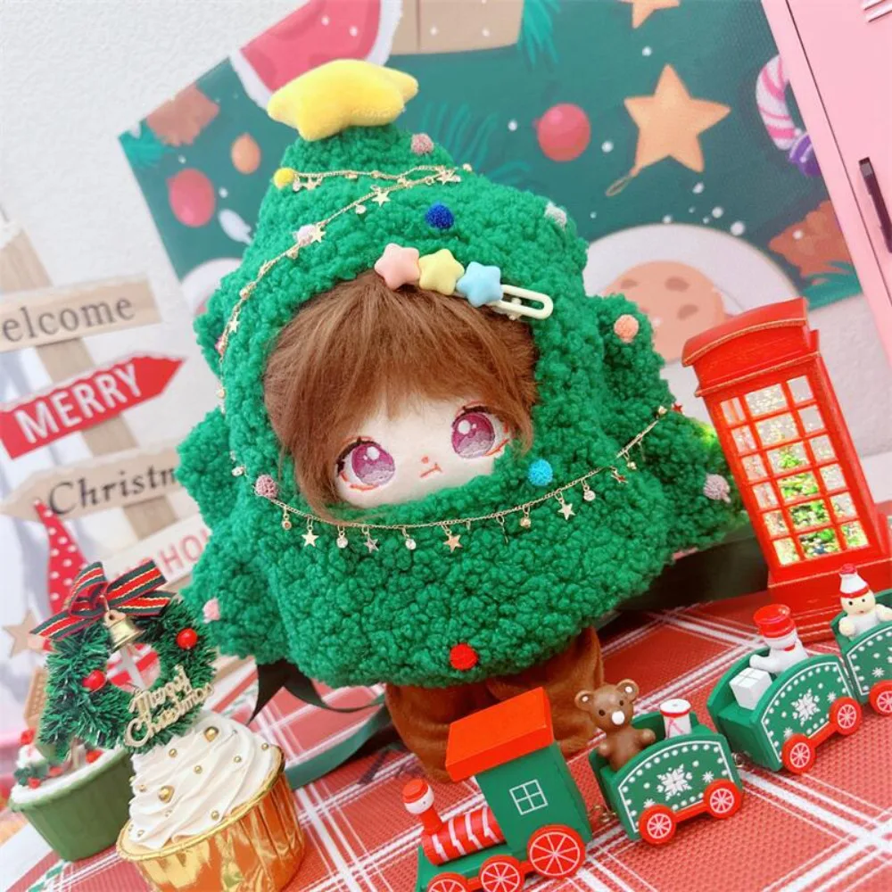 Albero di Natale 20CM Vestiti per bambole in cotone Peluche Crossbody Vestiti per bambole di pezza Vestito Vestito di ricambio Giocattoli di peluche Vestiti