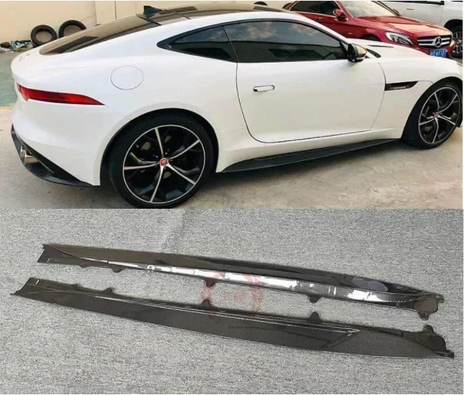 

New！ Body Kits For Jaguar F-TYPE 2013 2014 2015 2016 2017 2018 2019 2020 Real Carbon Fiber Side Skirts Aprons Extension Lip P7 S