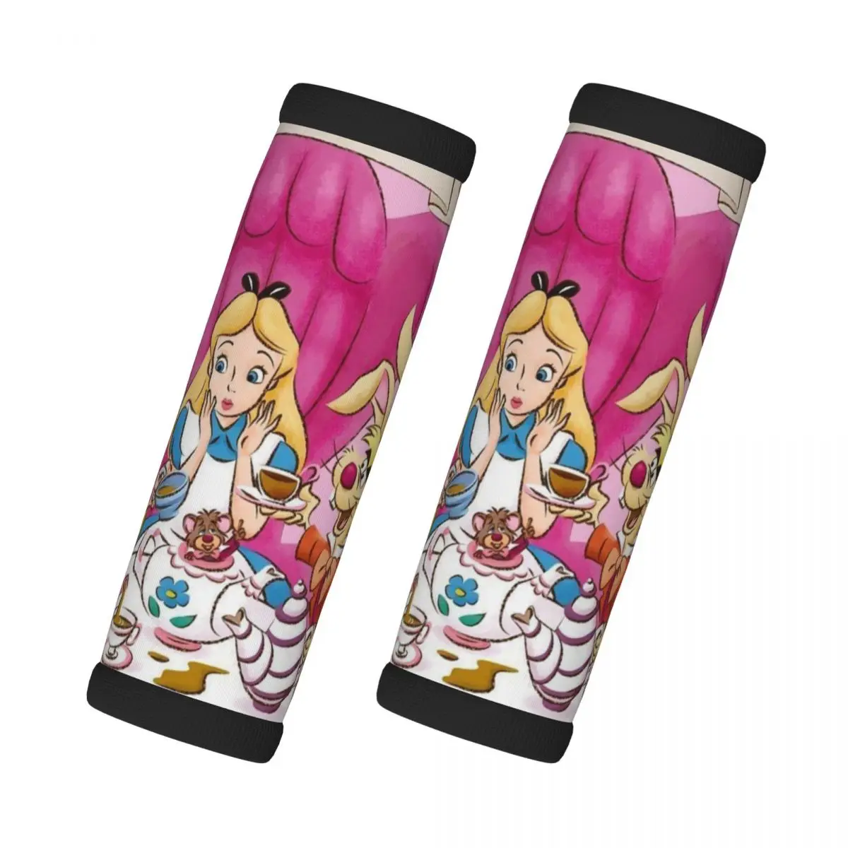 

Custom Cheshire 2 Pcs Luggage Handle Wrap Soft Grip Handle Cover Alice in Wonderland Handle Grip Neoprene Luggage Door Handle
