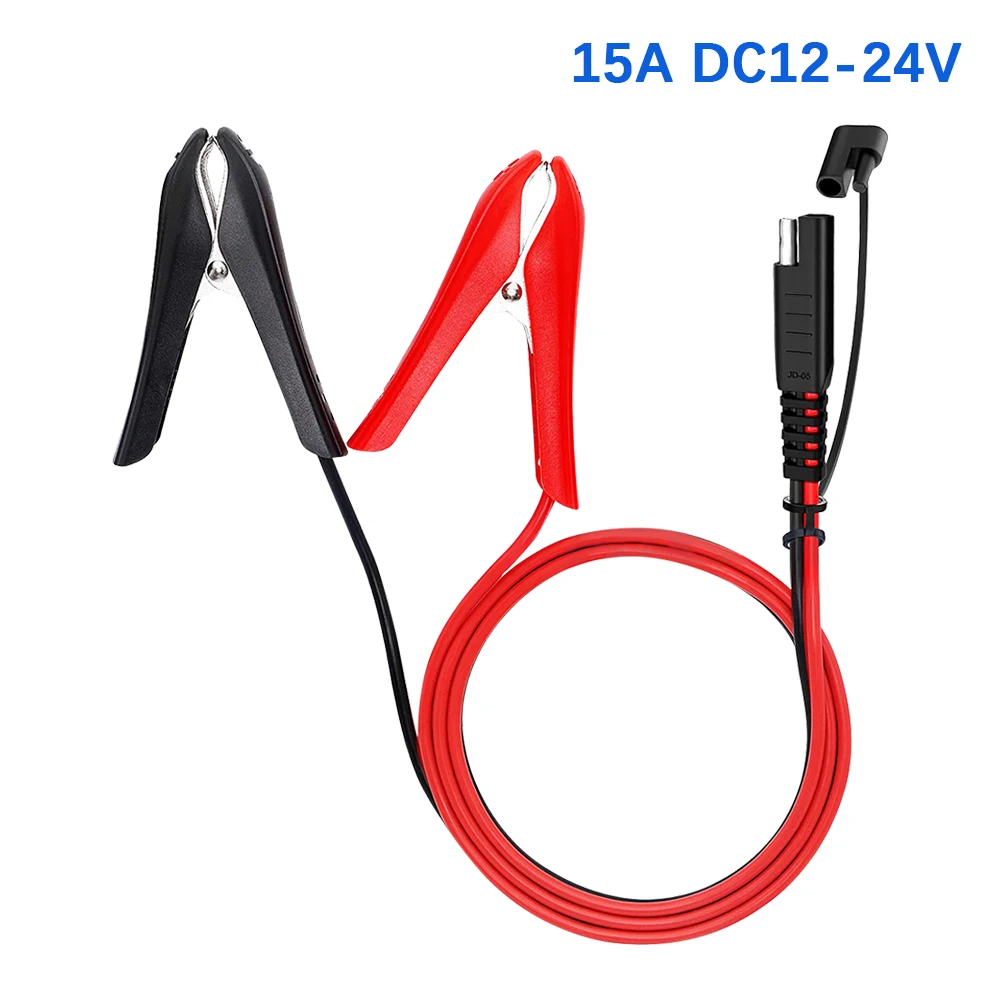 Charger SAE To Clip Cable Car Quick Connector Extension Cable 60cm 16 AWG Alligator-Clip Line Car Accessories Power Charging