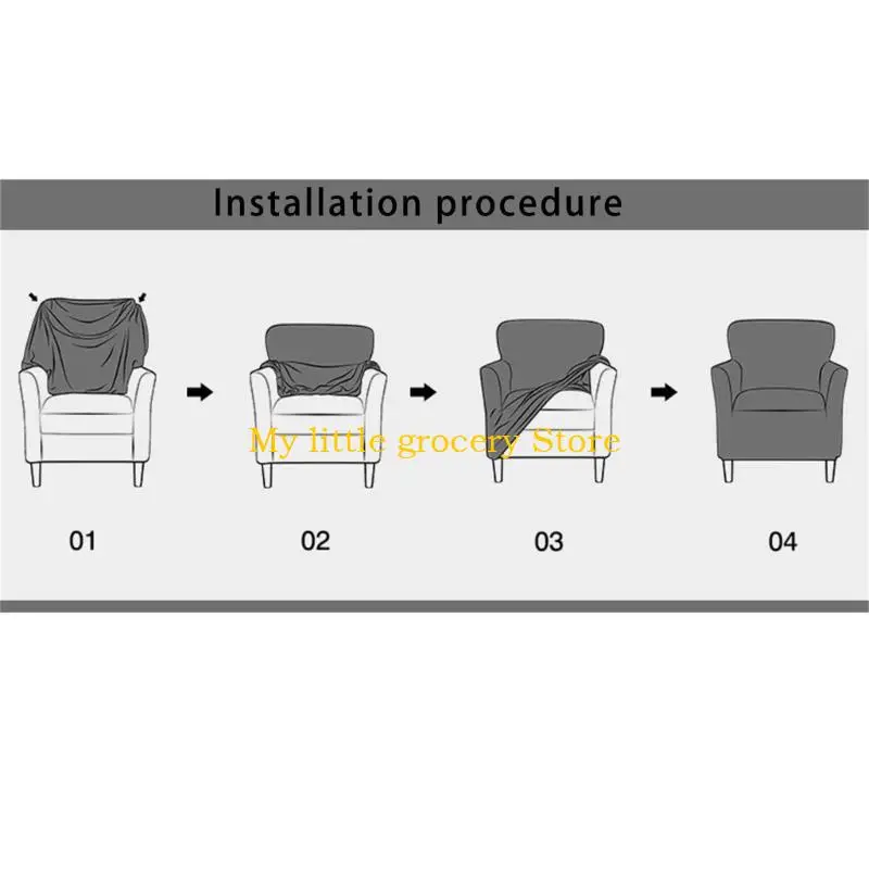 D5BD Chair Cover Stretch Spandex Club Sofa Corn Armchair Slipcover Comfort for Any Room Setting Chair Protector