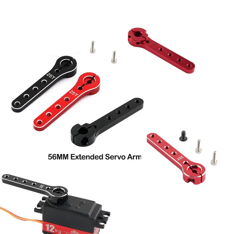 

1 шт./4 шт., алюминиевый сплав, металл, 56 мм, расширенные детали сервопривода, 25 т, металлические поворотные рычаги, аксессуары для радиоуправляемых моделей автомобилей/лодок/самолетов