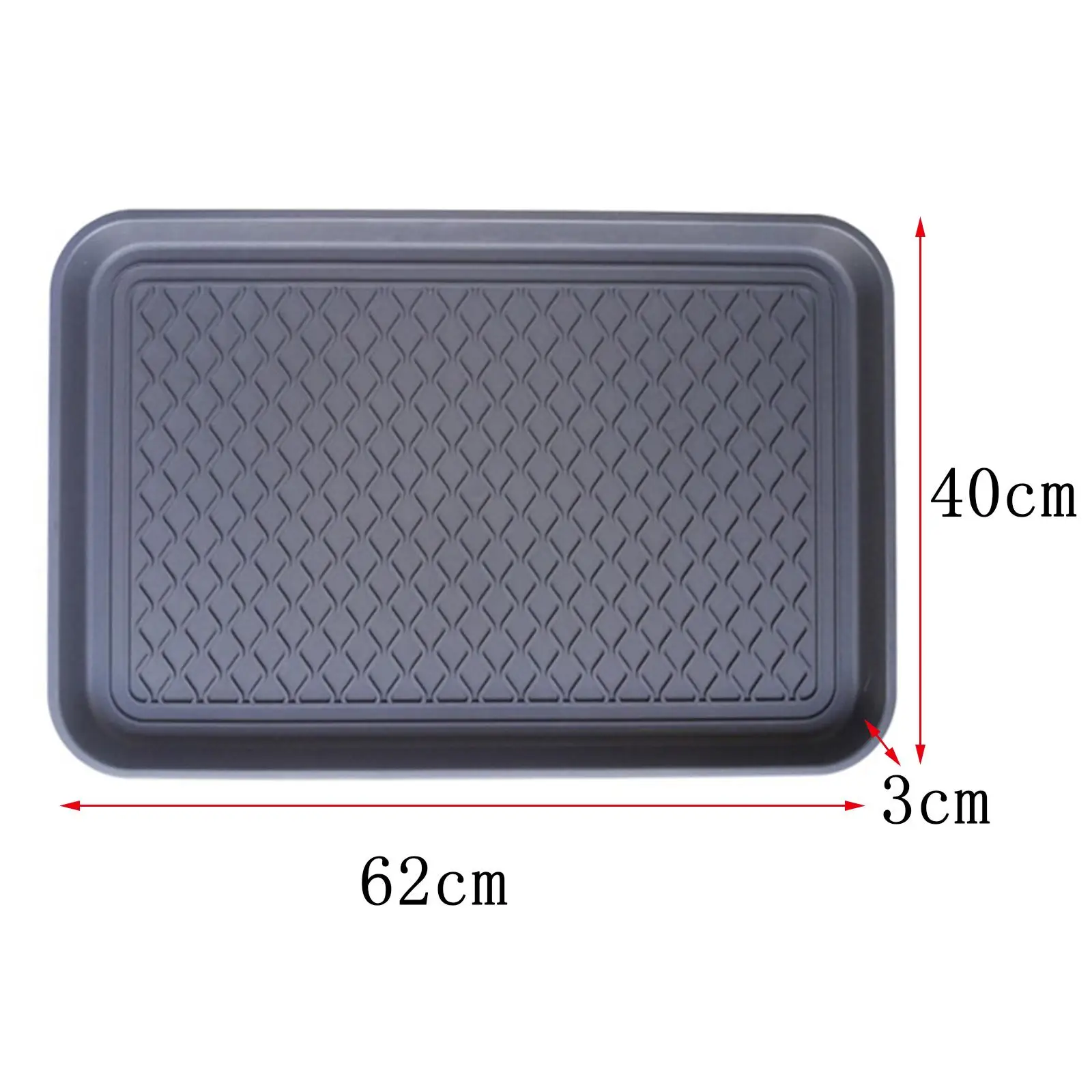 Raised-Edge Plastic Boot Tray, Size Options