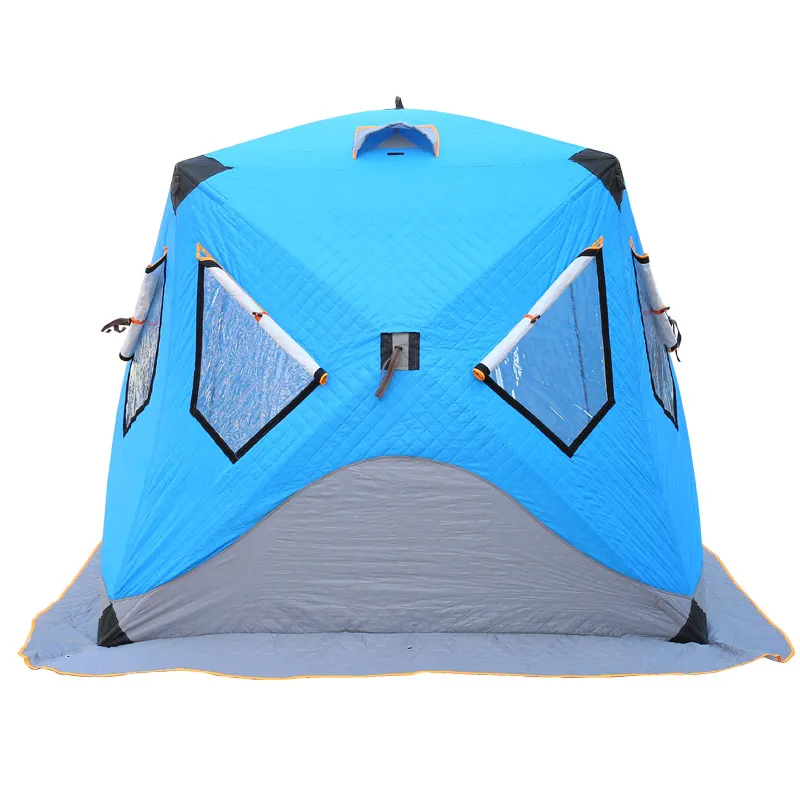 

Custom Hot Sale High Insulated Winter Outdoor Camping Carp Cube Big Portable Sauna Tents Oem Warm Large Ice Fishing Tent Dome