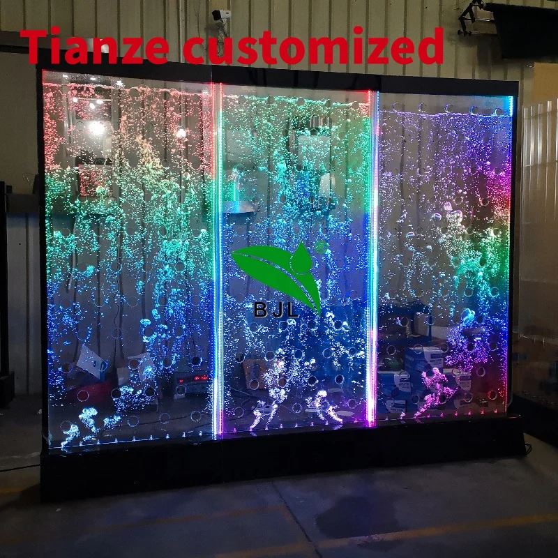 (Customized) restaurant hotel decoration multi color LED digital programming water bubble wall