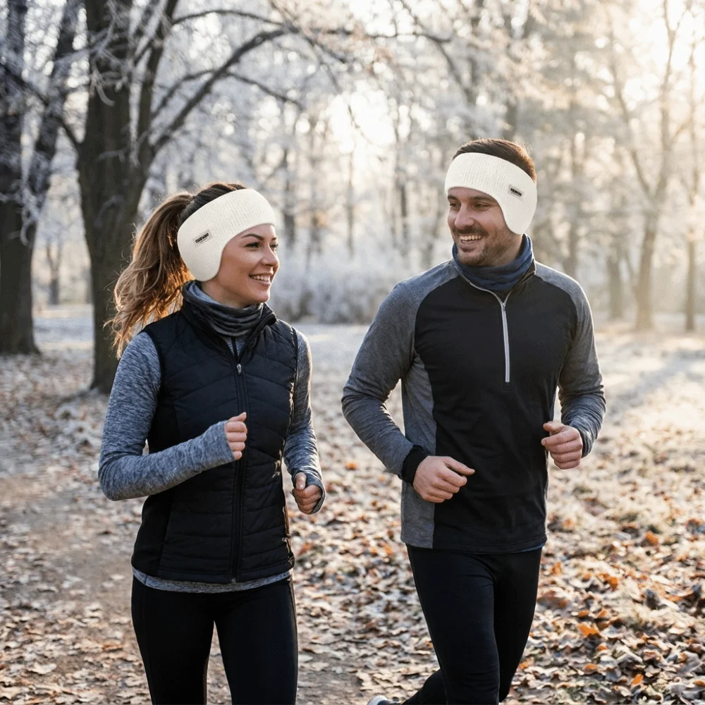 Sport Soft Ear Warmer Headband Windproof Thermal Earmuffs Thick Faux Mink Fleece Knit Ear Covers Running