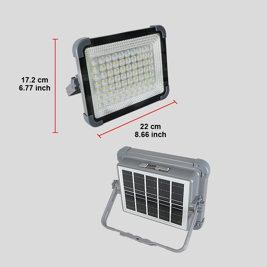 LED Floodlight USB Rechargeable Camping Lamp Portable Outdoor Solar Flood Light IP66 Camping Lantern Solar Work Night Light