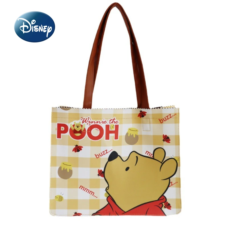 

Disney Pooh Bear New Women's Handbag Luxury Brand Women's Bag Cartoon Fashion Women's Shoulder Bag Large Capacity High Quality