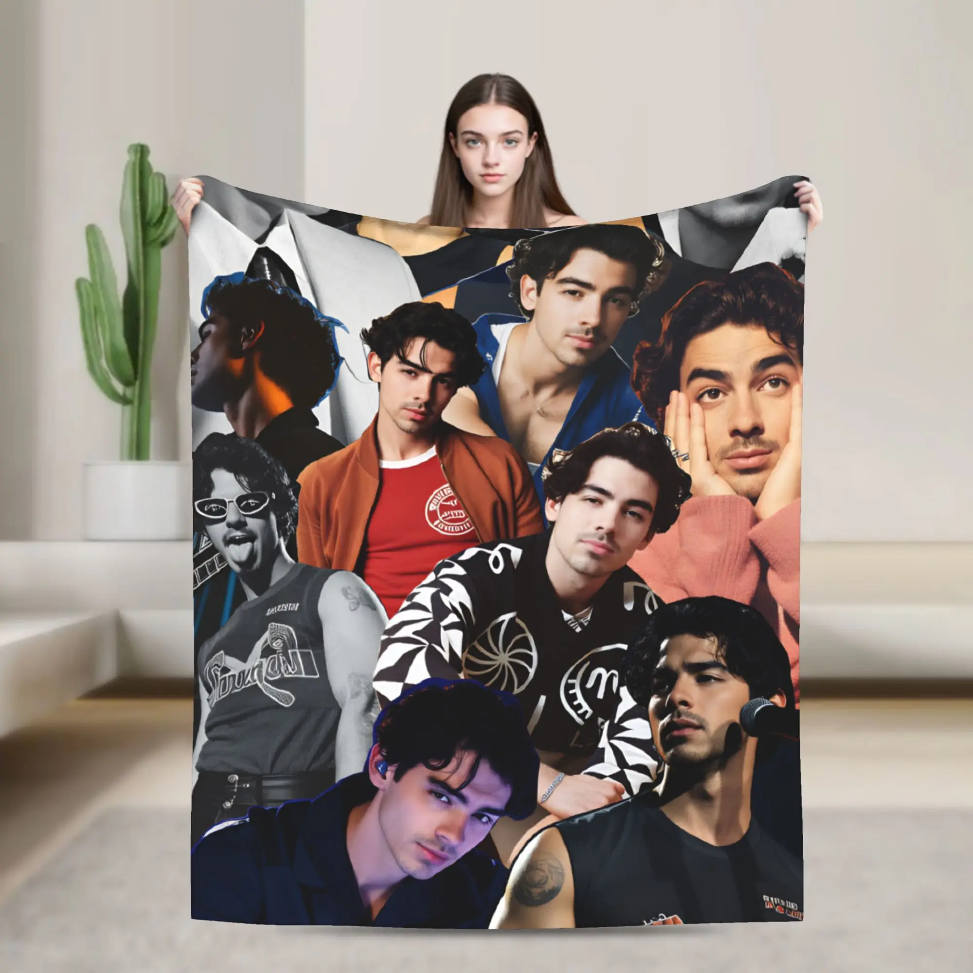Joe Jonas American Male Music Group Warm Blankets J-Jonas Brothers Plush Throw Blanket Novelty Couch Bedspread Sofa Bed Cover