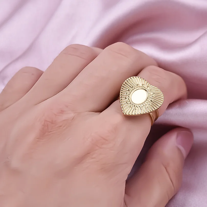 6 teile/los Vergoldet Edelstahl Basis Ringe Einstellungen DIY Blank Knuckle Ringe für Frauen Schmuck Charms Nie Verblassen Großhandel – Detail 5