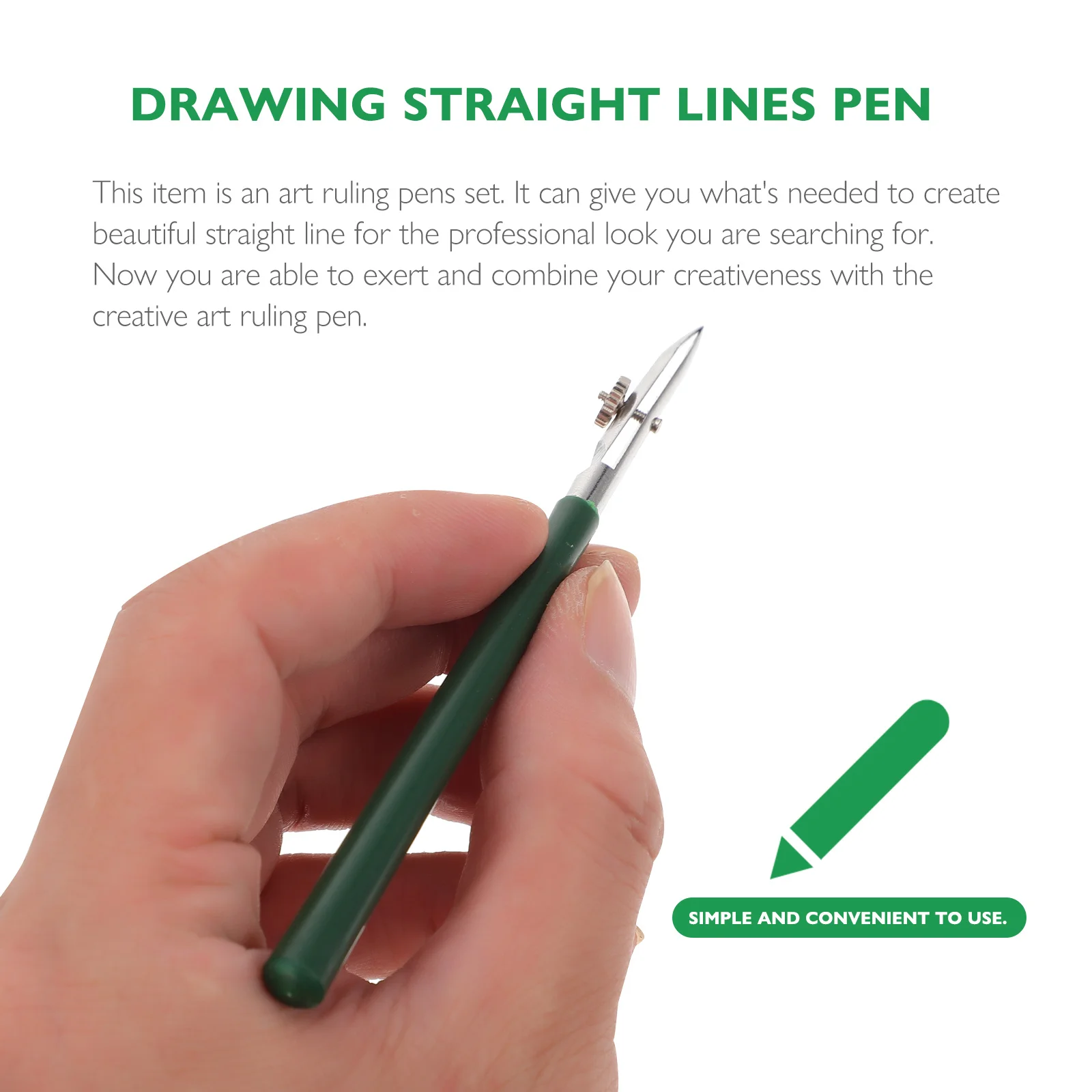 6 pezzi di pittura penne dritte linea sottile strumenti di disegno fluido per mascheratura per righello artistico cartografia tecnica calligrafia verde
