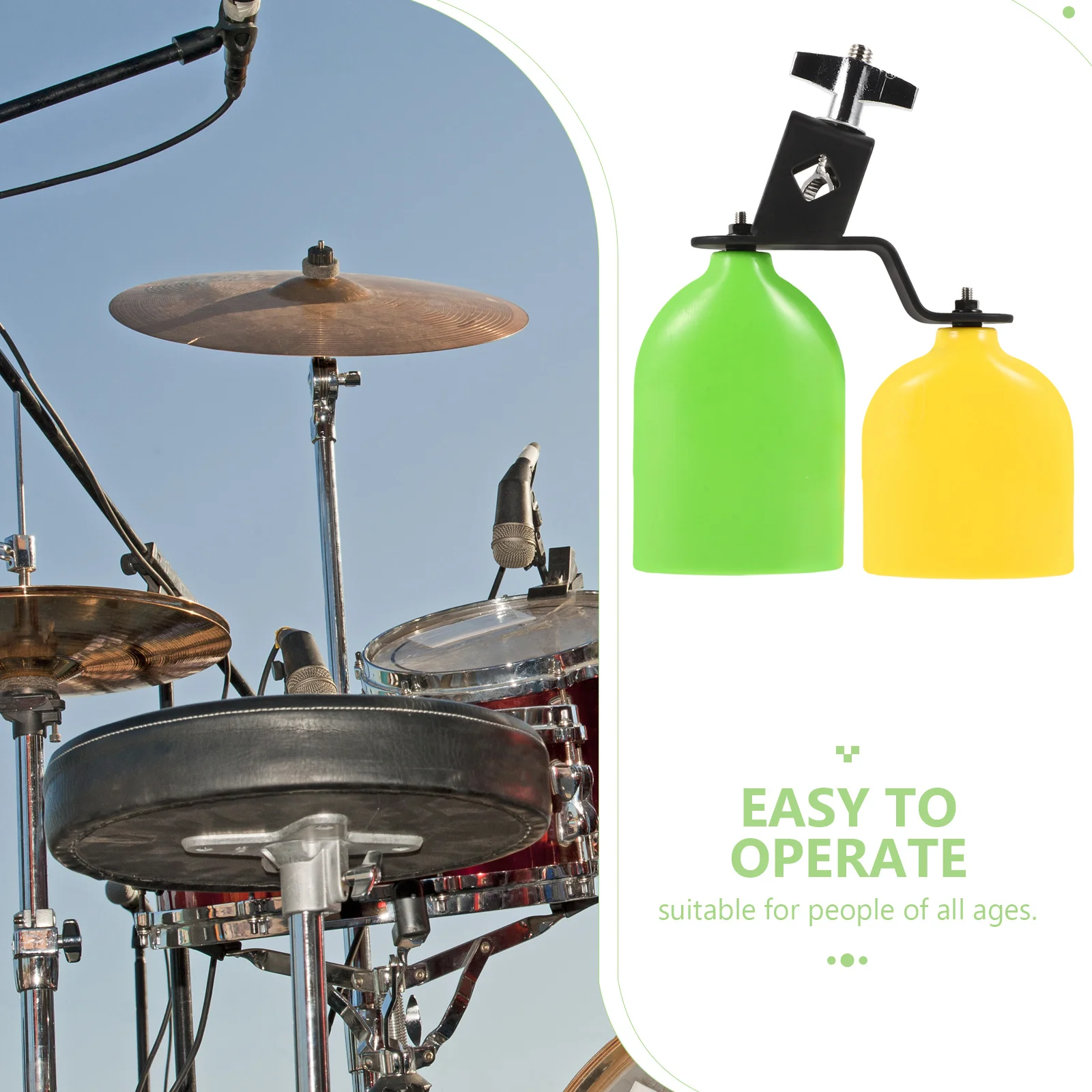 Kunststoff-Kuhglocken-Set, Fisch-Schlaginstrumente für Schlagzeug, hohe und niedrige Töne, Musikzubehör für Kinder, festlich